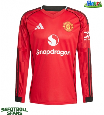 Manchester United Hemmatröja 2025-26 Långärmad
